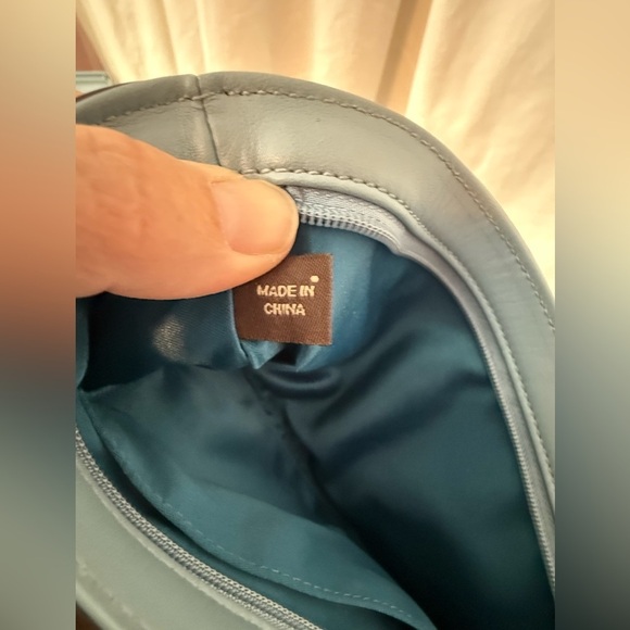 COACH Patent Leather Clutch/Zipper Wristlet Makeup Bag Dark Sage Green EUC - Picture 5 of 10